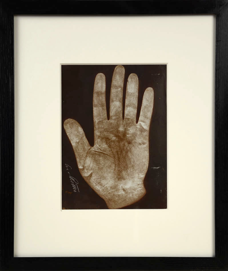 Eleven photographic negative prints of hands by German palmist Marianne Raschig who sook more than 2000 prints over 60 years.