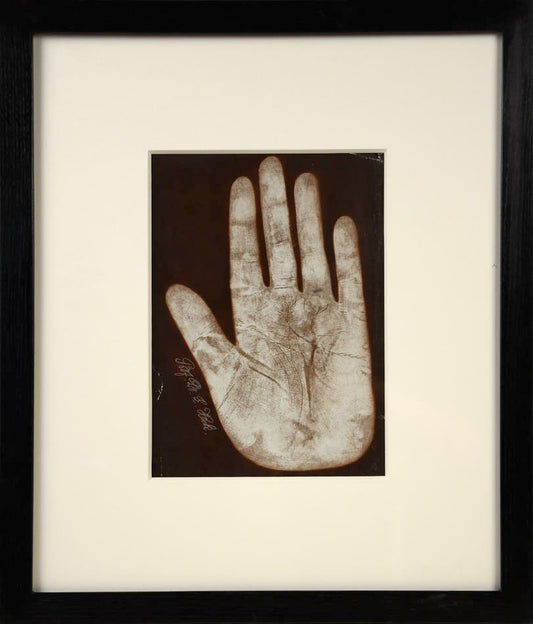Eleven photographic negative prints of hands by German palmist Marianne Raschig who sook more than 2000 prints over 60 years.