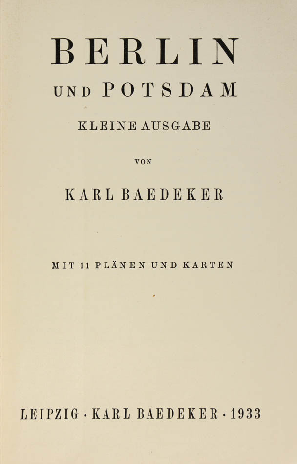 Scarce paperback edition of Baedeker's Berlin und Potsdam