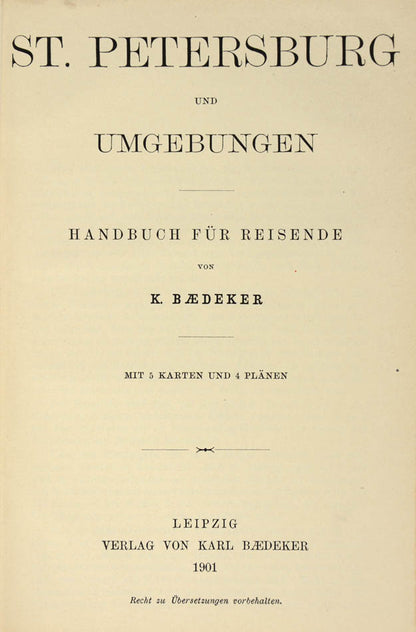 The first of two editions of this very rare Baedeker.