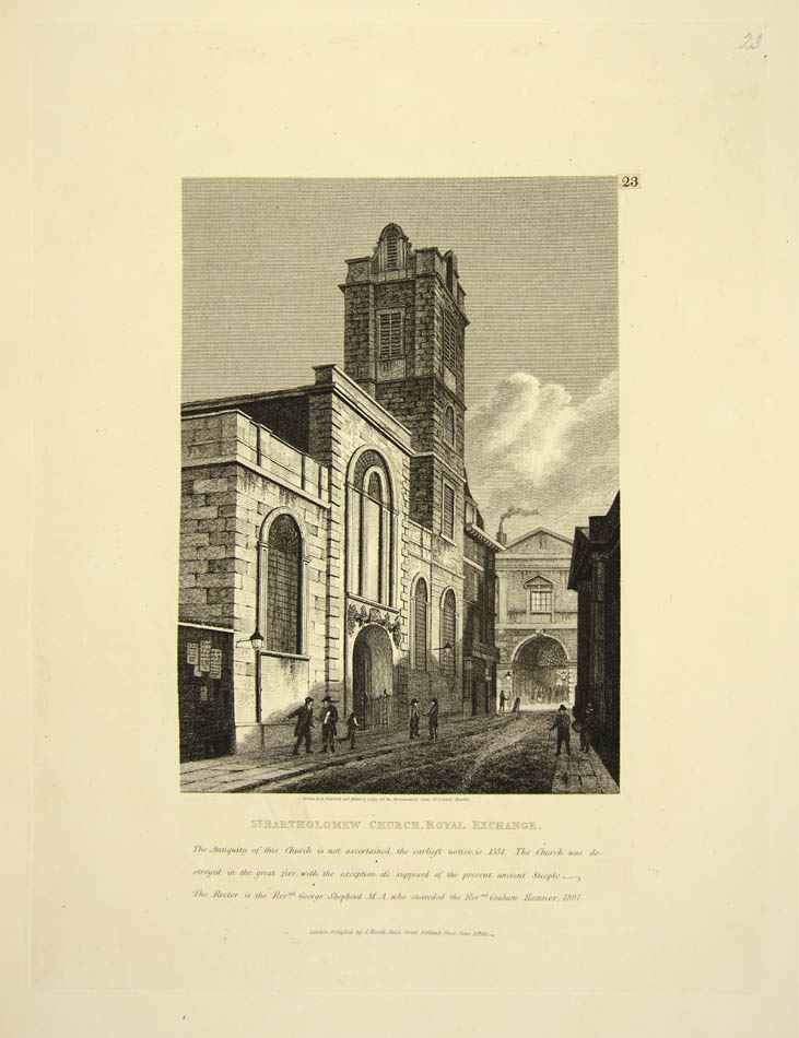 first artistically competent & exhaustive illustration of the golden age of London church building, one of a few large paper proof copies