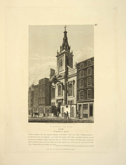 first artistically competent & exhaustive illustration of the golden age of London church building, one of a few large paper proof copies