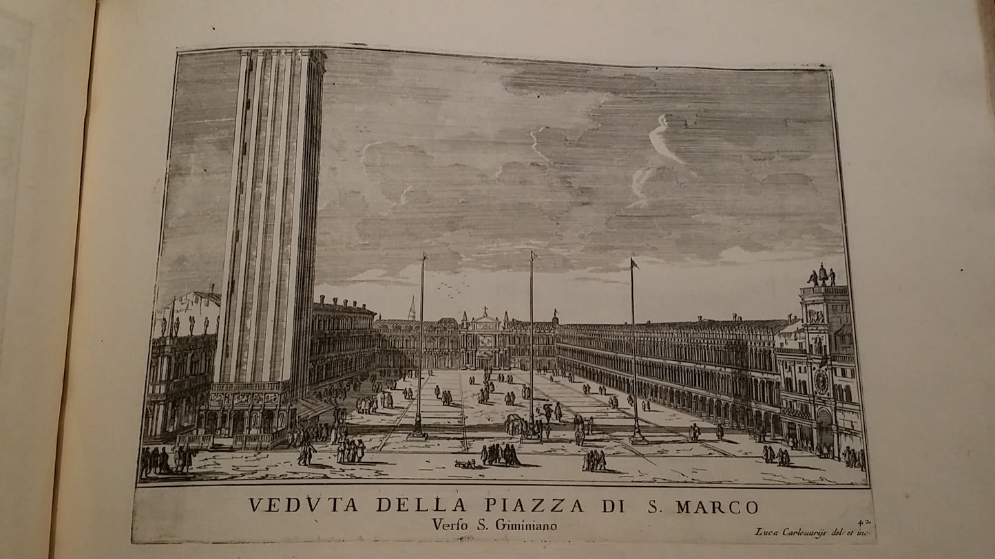 Best work by first distinguished painter of Venetian Vedute and one of the earliest practitioners of this painting type. 103 etched views by Carlevaris.