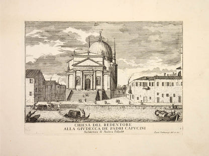 Best work by first distinguished painter of Venetian Vedute and one of the earliest practitioners of this painting type. 103 etched views by Carlevaris.