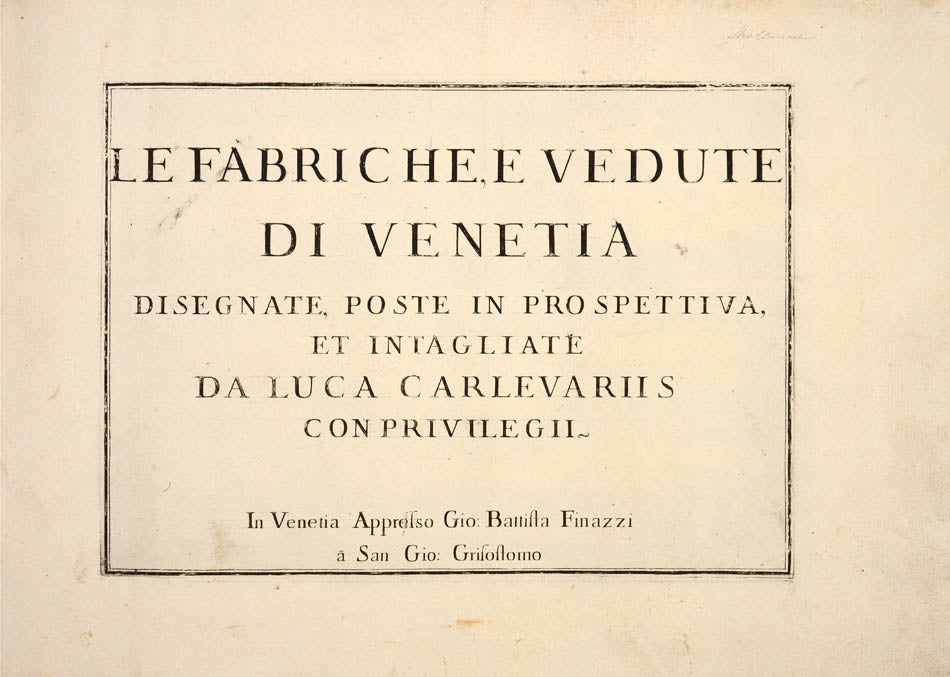 Best work by first distinguished painter of Venetian Vedute and one of the earliest practitioners of this painting type. 103 etched views by Carlevaris.