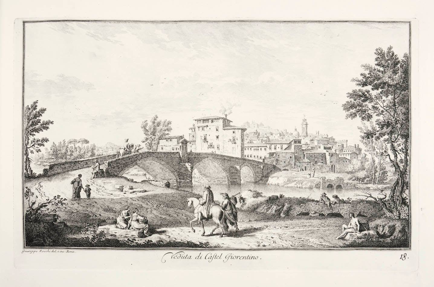 A complete set of the finest pictorial record of XVIII century Tuscany, with etched & engraved plates of Tuscan villas after Zocchi by Piranesi & others.