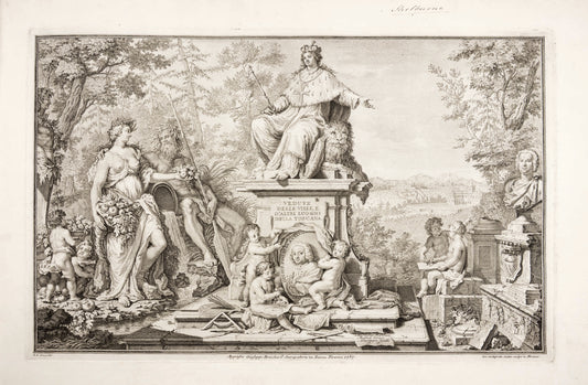 A complete set of the finest pictorial record of XVIII century Tuscany, with etched & engraved plates of Tuscan villas after Zocchi by Piranesi & others.