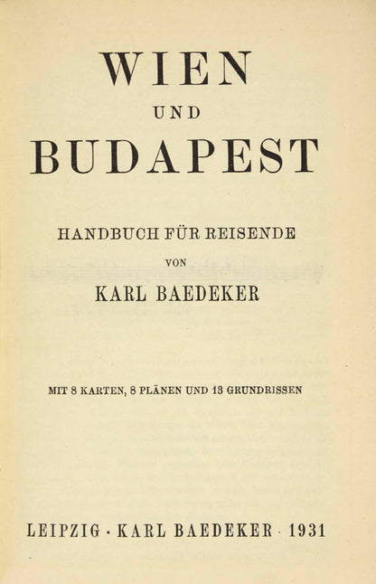 First and only edition of this title. It describes the Vienna and Budapest and their environs as well as Bratislava and parts of Hungary.