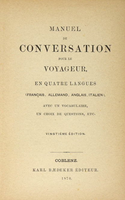 This is the French version of the Manual of Conversation.