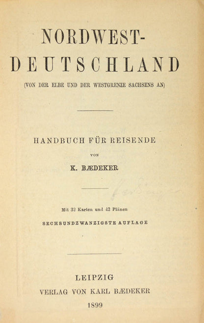 Twenty-sixth edition of Baedeker's Nordwest Deutschland