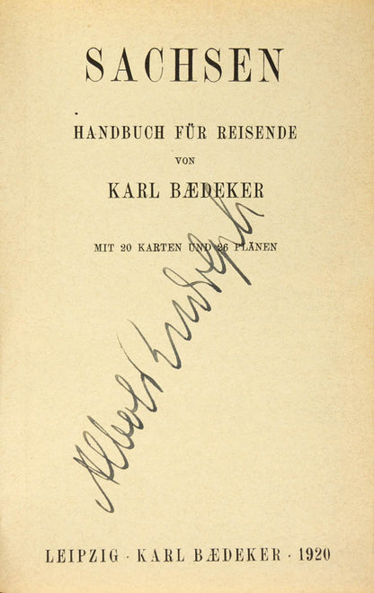 First edition of Baedeker's Sachsen.