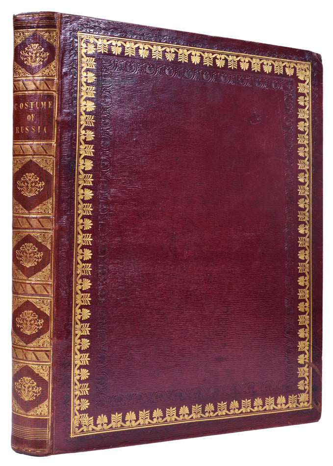 Attractive copy depicting traditional Russian dress in bright hand-colour. This title was the fourth in a series of costume books issued by Miller. 