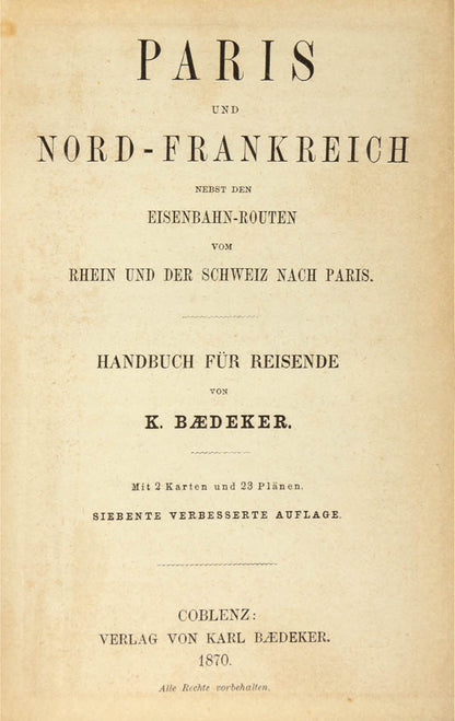 This series first started in 1855 and this edition was published during the Commune of Paris in 1870. 