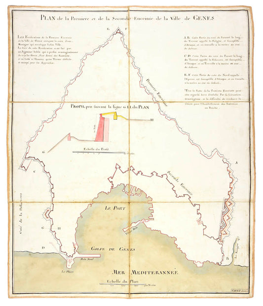 Plan de la Premiere et de la Seconde Enceinte de la Ville de Genes.