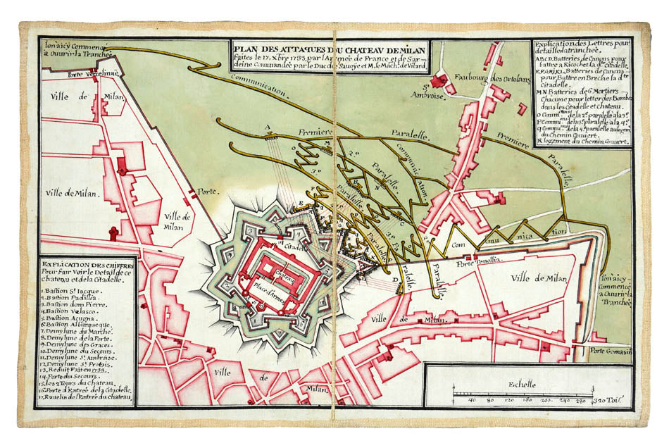 Plan des Attaques du Chateau du Milan,