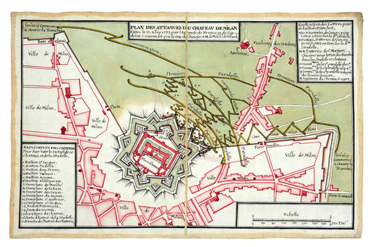 Plan des Attaques du Chateau du Milan,