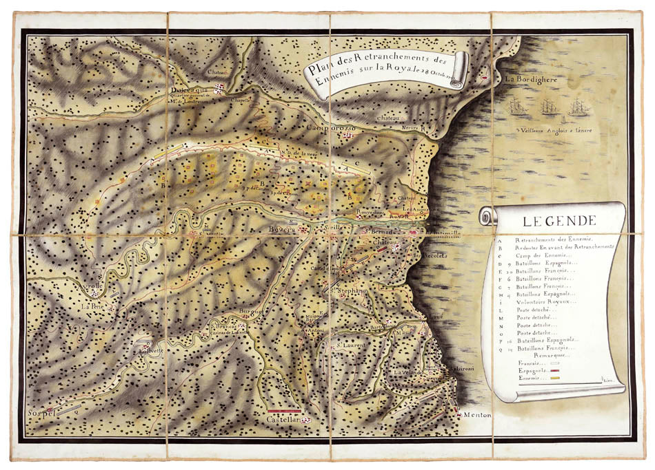 Plan des Retranchements des Ennemis sur la Royale le 28 octobre 1747.