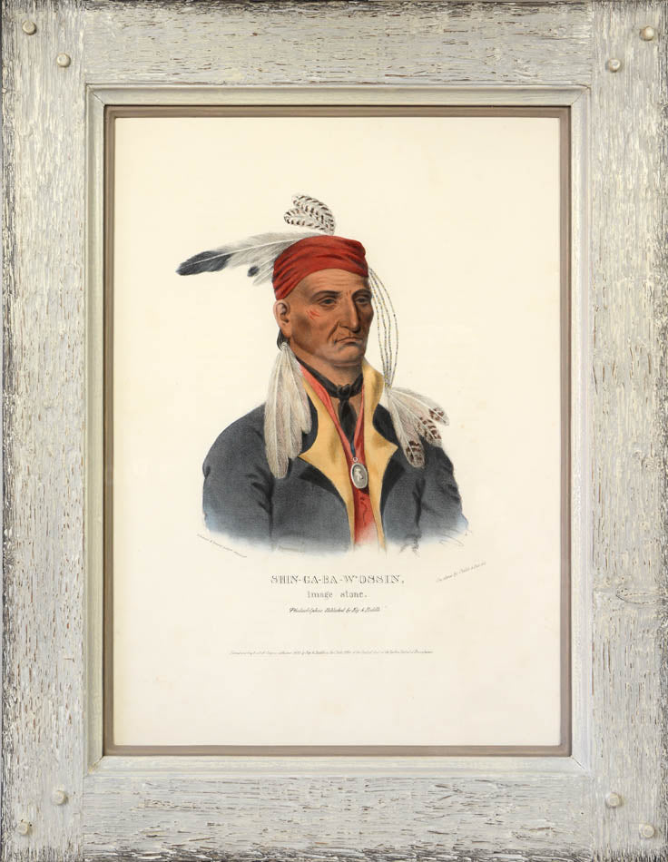 Original hand-coloured lithographed plates from History of the Indian Tribes of North America. Framed and glazed.