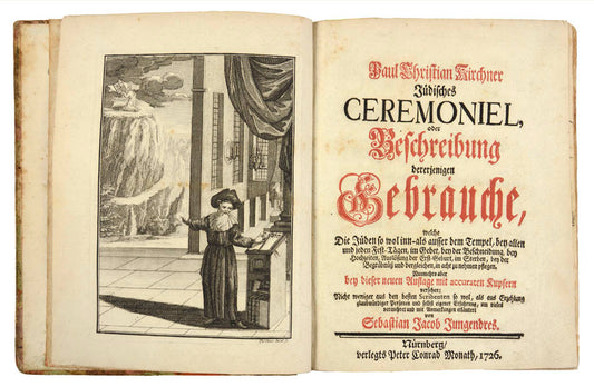 Judisches Ceremoniel by Paul Christian Kirchner is a fundamental and richly illustrated work describing Jewish customs, rituals and costumes.