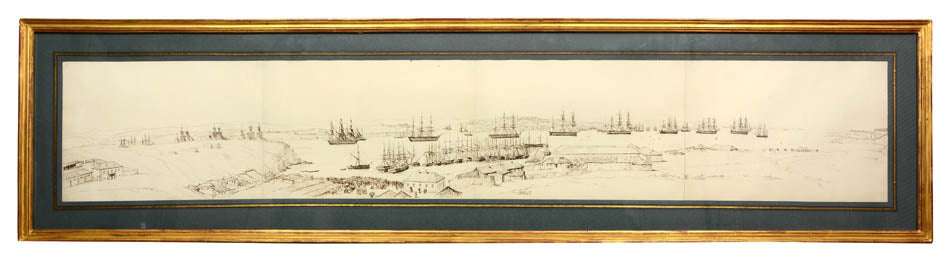 Vue de port de Sevastopol et de la Flotte de la mer Noire.