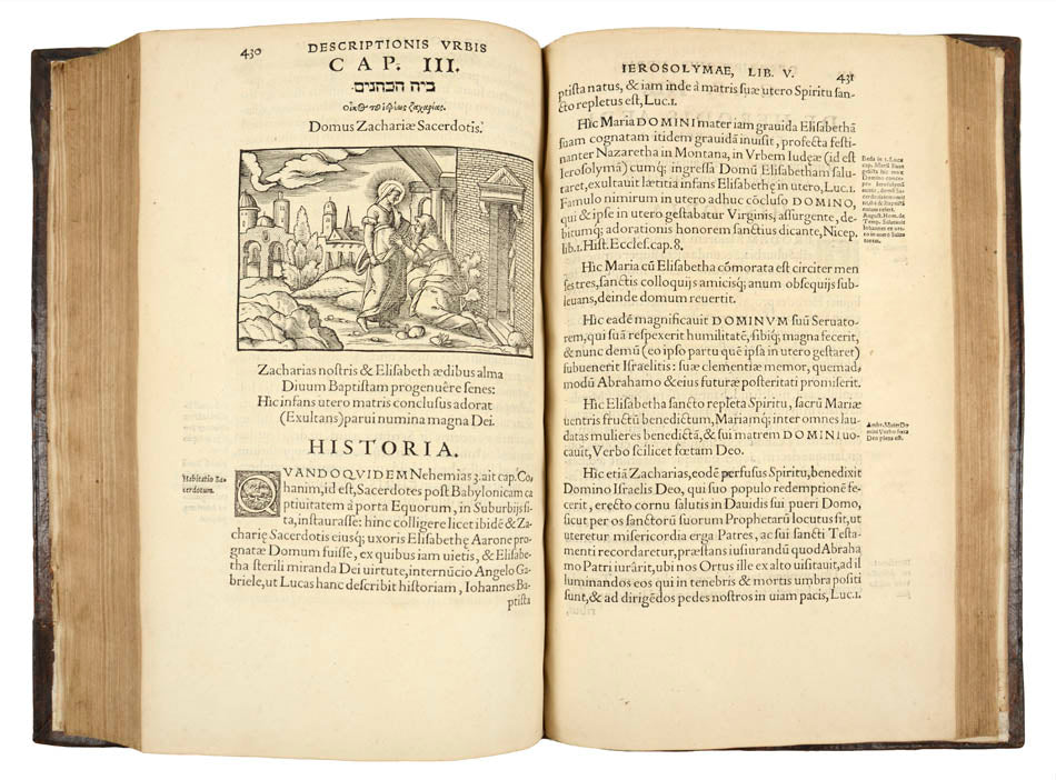 Attractive contemporary binding, of first edition in Latin of this important illustrated history of Jerusalem, before its destruction by the Romans.