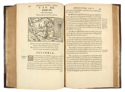 Attractive contemporary binding, of first edition in Latin of this important illustrated history of Jerusalem, before its destruction by the Romans.