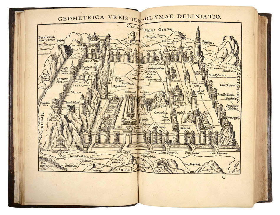 Attractive contemporary binding, of first edition in Latin of this important illustrated history of Jerusalem, before its destruction by the Romans.