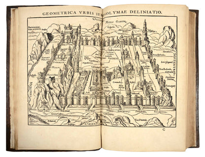 Attractive contemporary binding, of first edition in Latin of this important illustrated history of Jerusalem, before its destruction by the Romans.