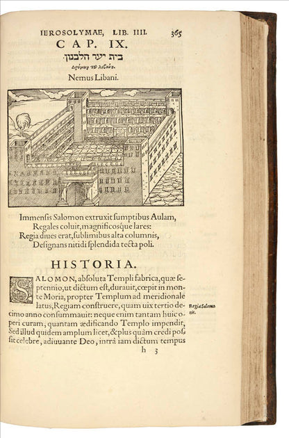 Attractive contemporary binding, of first edition in Latin of this important illustrated history of Jerusalem, before its destruction by the Romans.