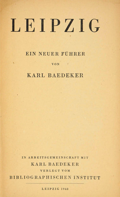 This was the first post-War edition published by Baedeker.