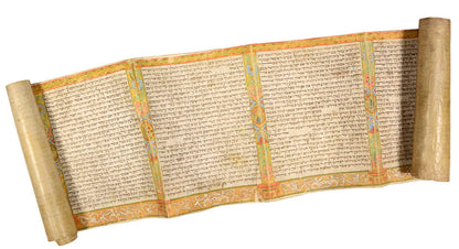 An early 19th century Italian Esther scroll, beautifully illuminated in colour.