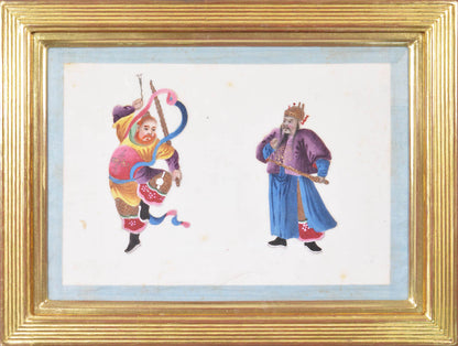 A group of 12 watercolour and gouache studies on pith paper. 