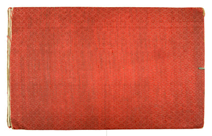 A set of 10 watercolour and gouache studies on pith paper. Contemporary red patterned silk binding.