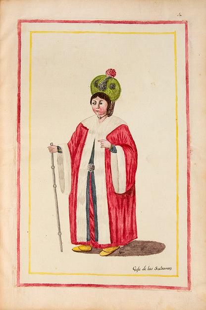 A splendid and historically significant album with original artwork, signed and dated by the artist, made during Cardero's first stay in Istanbul