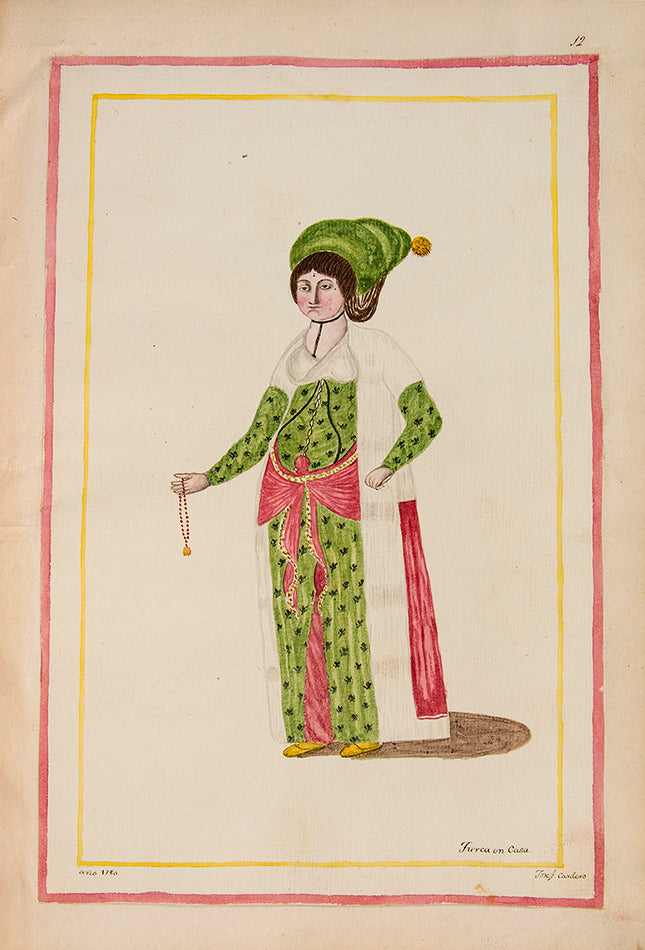 A splendid and historically significant album with original artwork, signed and dated by the artist, made during Cardero's first stay in Istanbul