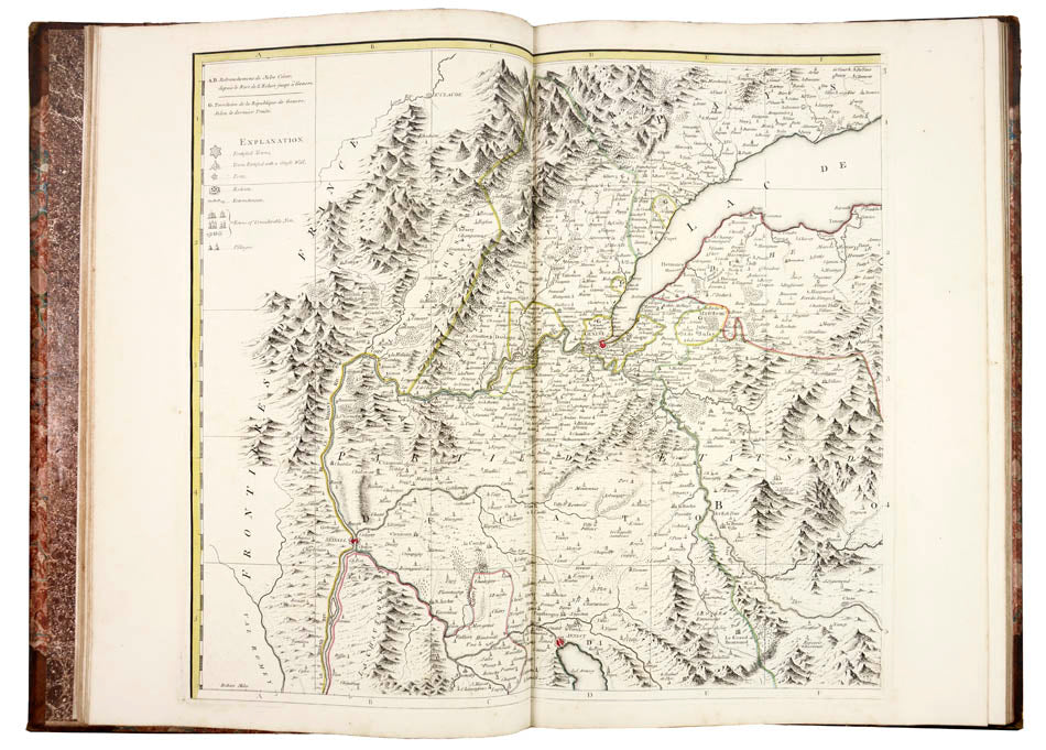 Bound with 'A Chronoligical Map of the Territories of the Republic of Genoa'. A fine example with aristocratic provenance. 
