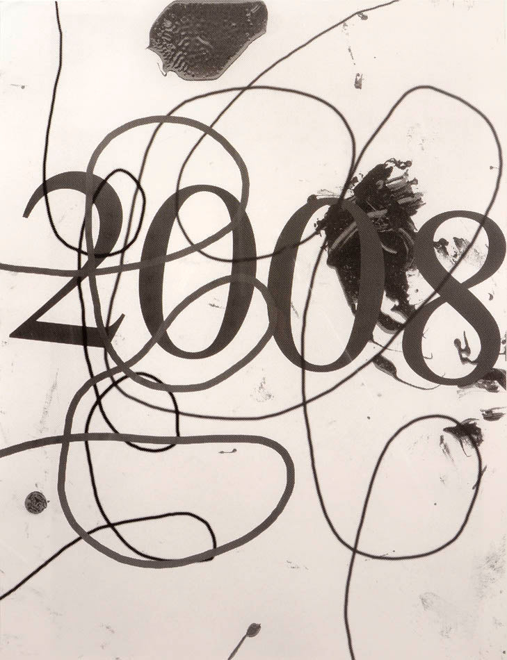 Wool's work often combines human and machine marks, as in his paintings in which he smudges black lines drawn with a spray gun into gray fields.