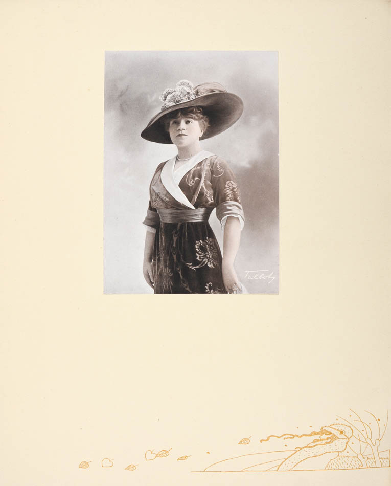 A beautiful, uncommon catalogue of hats created by the French milliner Marcelle Demay for her 1912 collection; 4 photographs, 2 pochoir plates, wrappers.