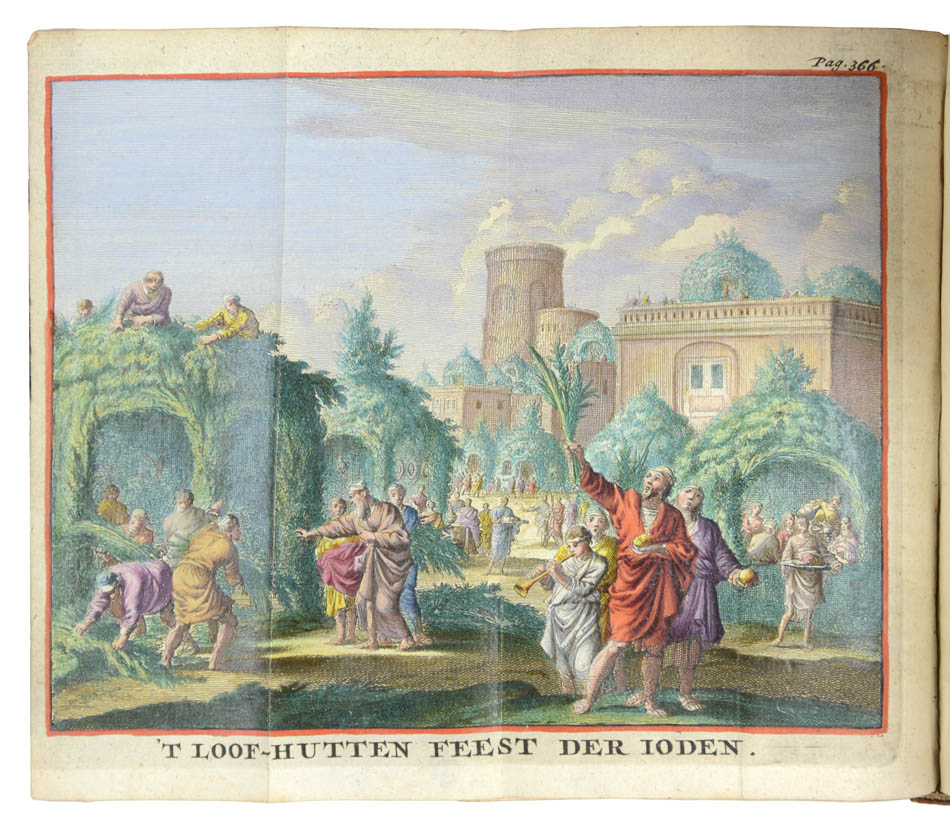 The third Dutch edition of Schoole der Jooden by Joannes Buxtorf, including four folding hand-coloured engraved plates and a hand-coloured title page.
