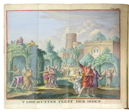 The third Dutch edition of Schoole der Jooden by Joannes Buxtorf, including four folding hand-coloured engraved plates and a hand-coloured title page.