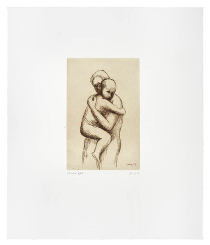 Henry Moore, Plate XXX, Mother and Child, 1983, etching, signed by the artist, from the edition of 65, on Arches wove paper