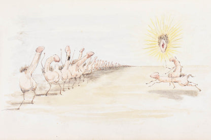 Album with 23 partly hand-coloured erotic drawings. Richly gilt binding. 