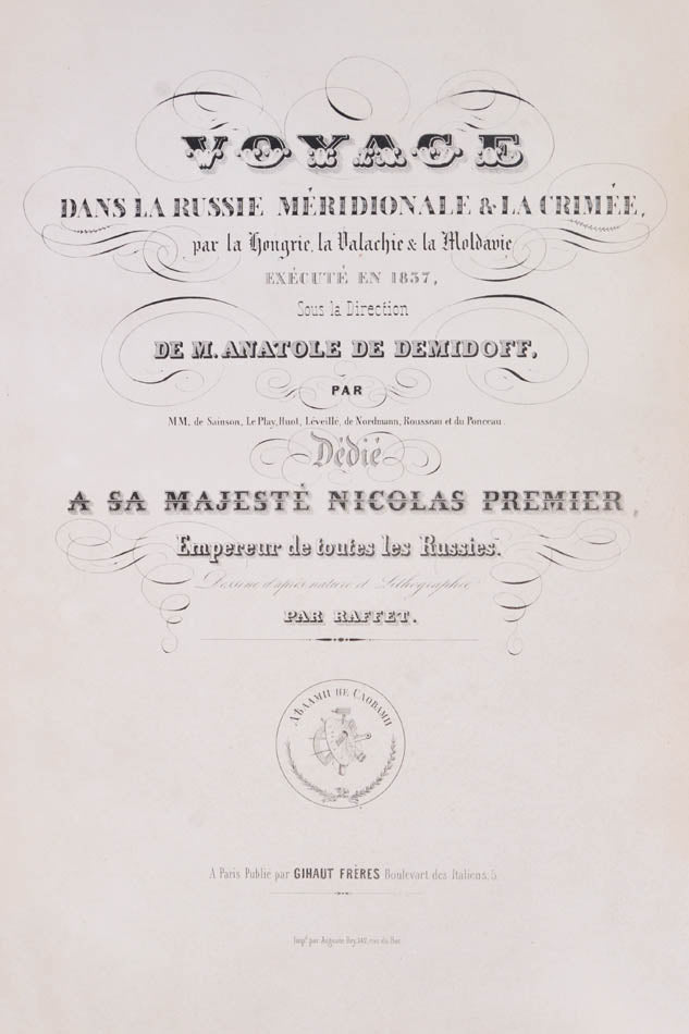 Voyage dans la Russie Méridionale et la Crimée par la Hongrie, la Valachie, et la Moldavie.