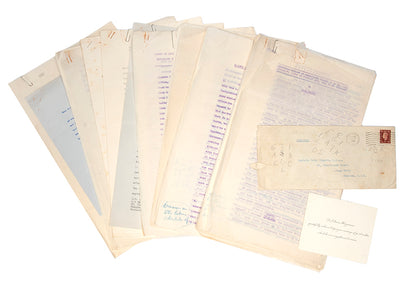 Collection of manuscripts, letters and transcripts related to the establishment of the Jewish State, including Weizmann's and NAmier's correspondance with British Government officials. 
