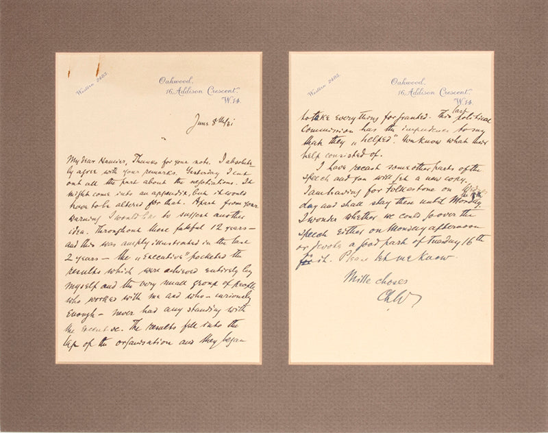 Collection of manuscripts, letters and transcripts related to the establishment of the Jewish State, including Weizmann's and NAmier's correspondance with British Government officials. 