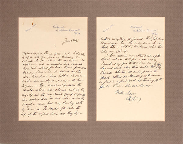 Collection of manuscripts, letters and transcripts related to the establishment of the Jewish State, including Weizmann's and NAmier's correspondance with British Government officials. 