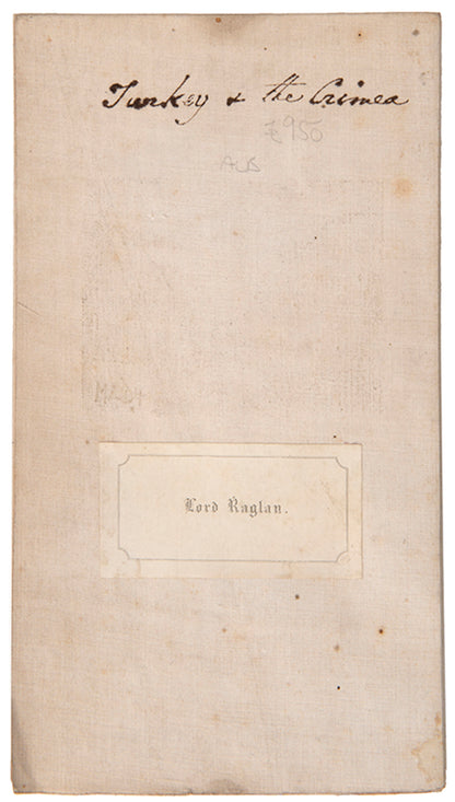 Lord Raglan's copy of Übersichts-Karte des Türkischen Reichs in Europa und Asien, a partially coloured folding map