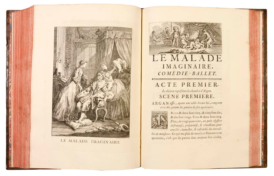 Highly esteemed by Gordon Ray, who writes: 'The book's format is noble, Molière's text is presented with more care than ever before...'; 1734.