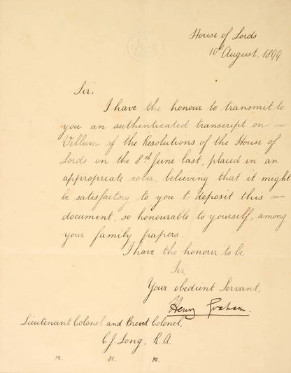 Printed on vellum and bound in the finest morocco, a tribute to the participants in the capture of Khartoum, including Kitchener, in the Nile Campaign 1896