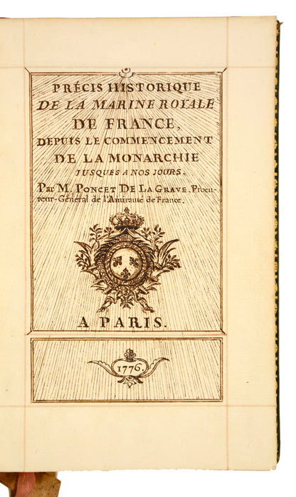 Unique manuscript in style of book on the French Navy, presented from the author to Louis XVI and from the King to Marie-Antoinette. An exceptional work.